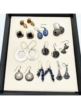 Sterling Silver Earrings Lot 72 Grams Wear Scrap or Resell All XRF Tested